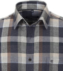 Long Sleeve Check Shirt - Antracite