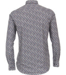 Button Down Print Shirt - Light Blue