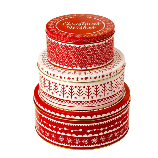 Christmas Cake Tins Set of 3