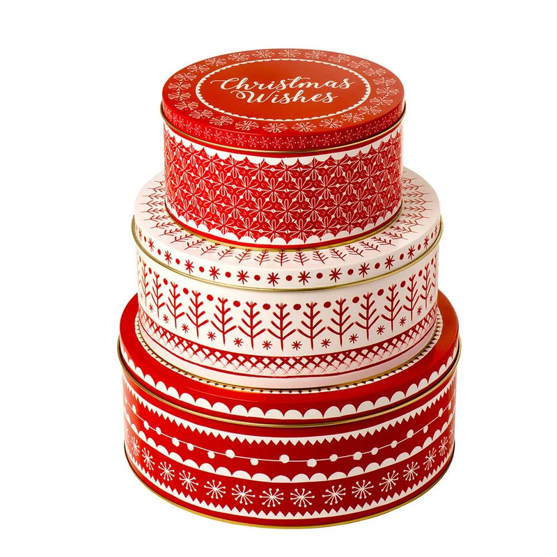 Christmas Cake Tins Set of 3