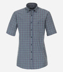 Short Sleeve Check Shirt - Light Blue