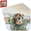 Christmas Robin Coaster Set of 4