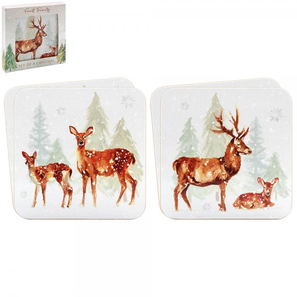 Forest Family Coaster Set of 4
