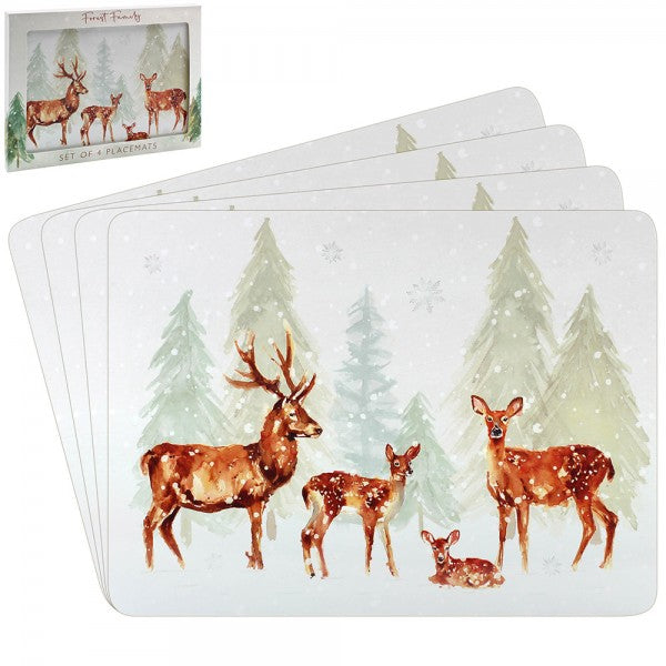 Forest Family Placemat Set X4