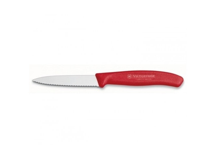 Swiss Classic 8cm Serrated Paring Knife Red