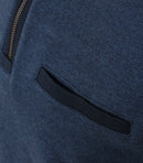 Contrast Collar 1/2 Zip Jumper - Navy