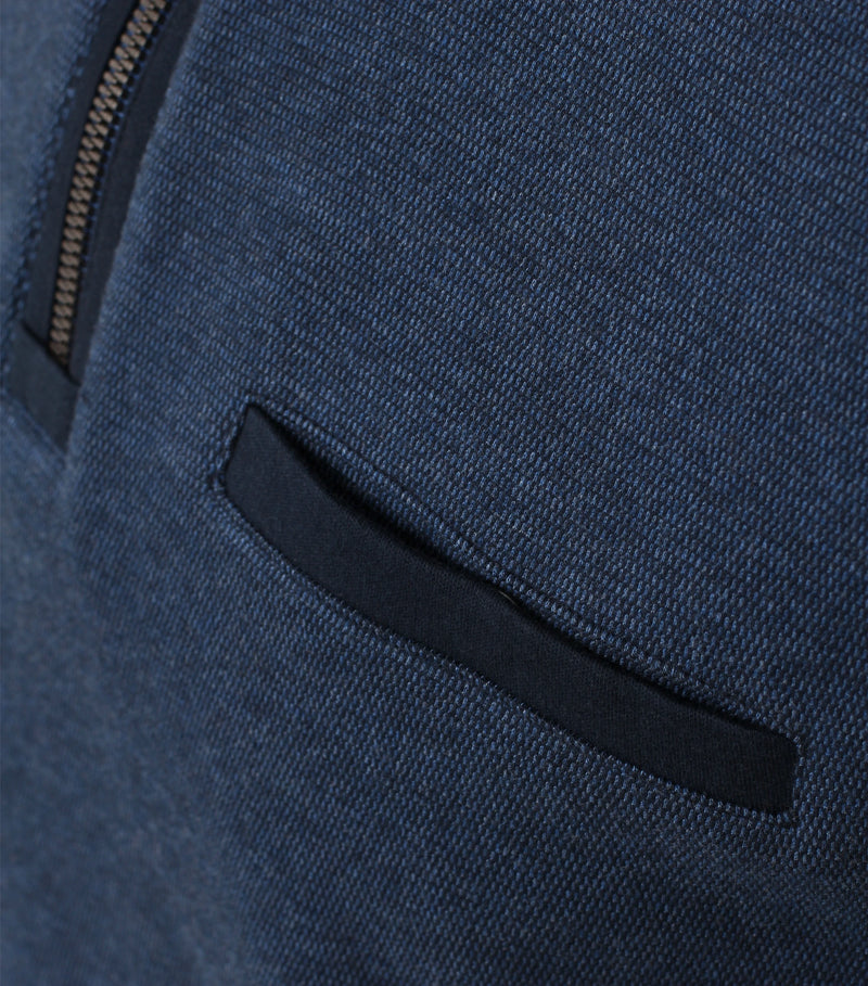 Contrast Collar 1/2 Zip Jumper - Navy