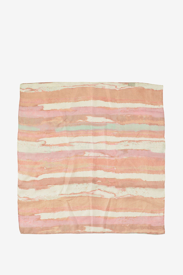 Print Silk Bandana - Pale Pink