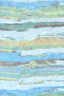 Print Silk Bandana - Blue