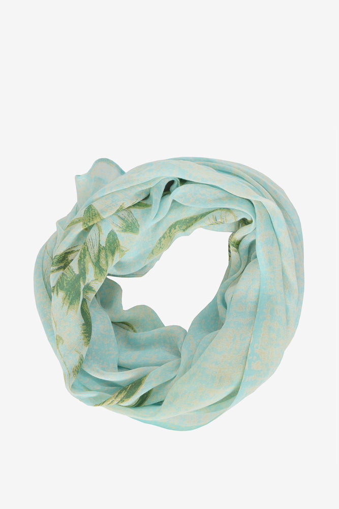Printed Scarf - Turquoise