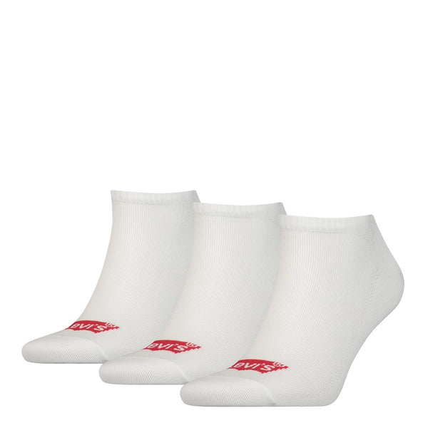 Low Cut Batwing Logo 3 Pack Sock - White