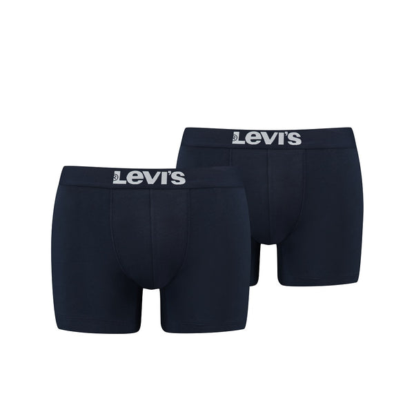 Solid Basic 2 Pack Boxer - Navy