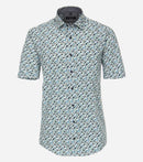 Print Leisure Short Sleeve Shirt - Light Blue