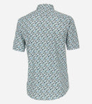 Print Leisure Short Sleeve Shirt - Light Blue