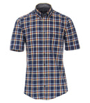 Check Leisure Short Sleeve Shirt - Light Blue