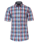 Check Leisure Short Sleeve Shirt - Light Blue