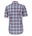 Check Leisure Short Sleeve Shirt - Light Blue