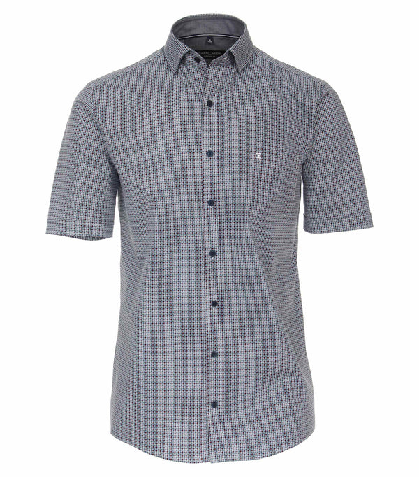 Check Leisure Short Sleeve Shirt - Light Blue