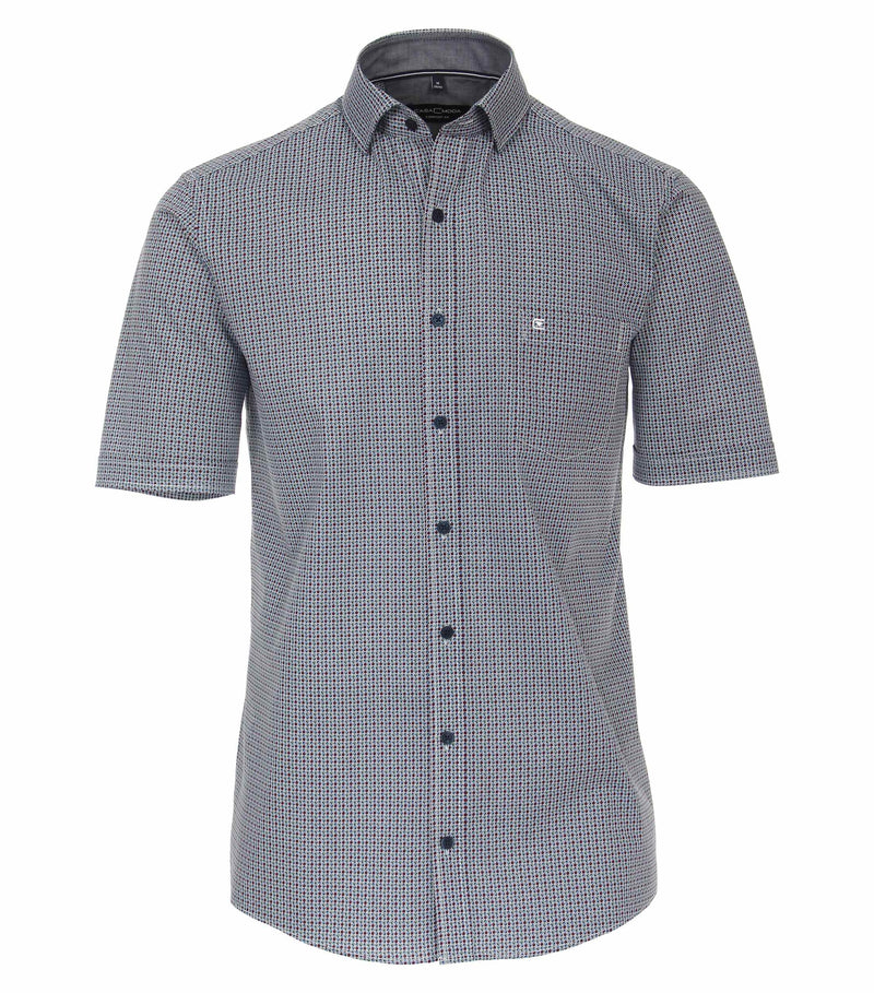 Check Leisure Short Sleeve Shirt - Light Blue