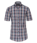 Check Leisure Short Sleeve Shirt - Light Blue