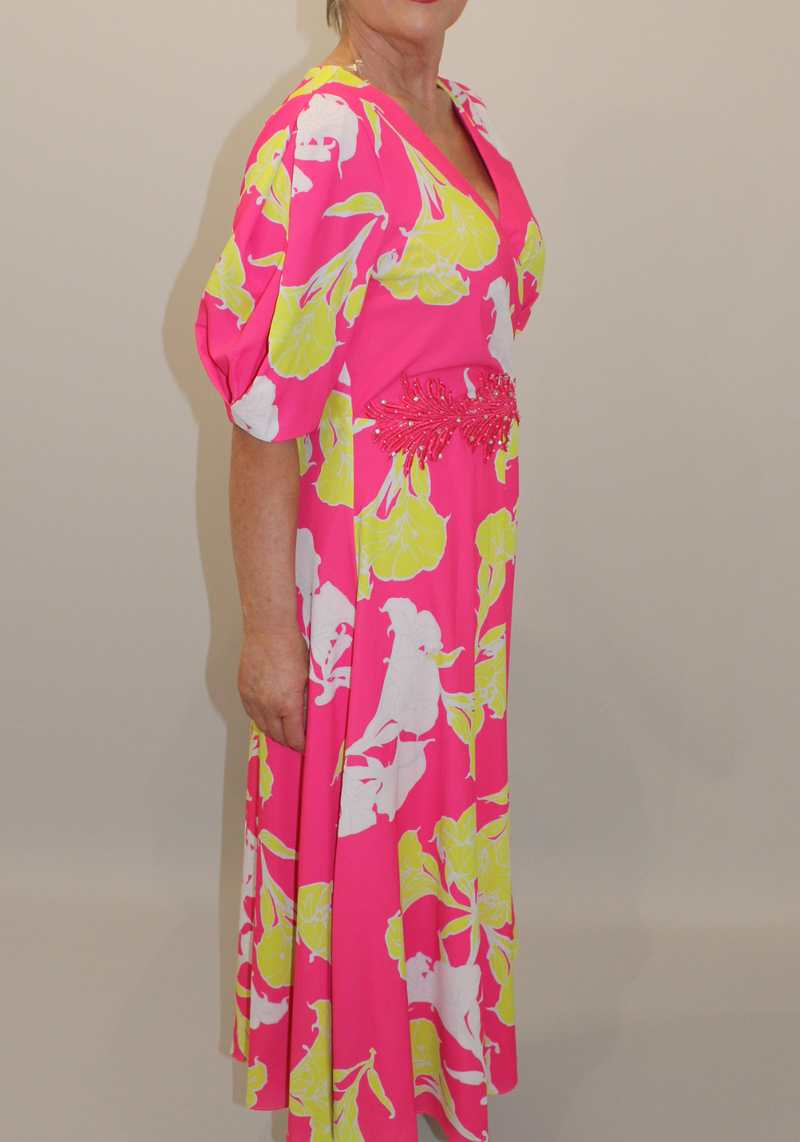 Lizabella Dress - Hot Pink