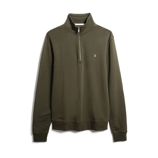 Aintree 1/4 Zip Jumper - Dark Olive