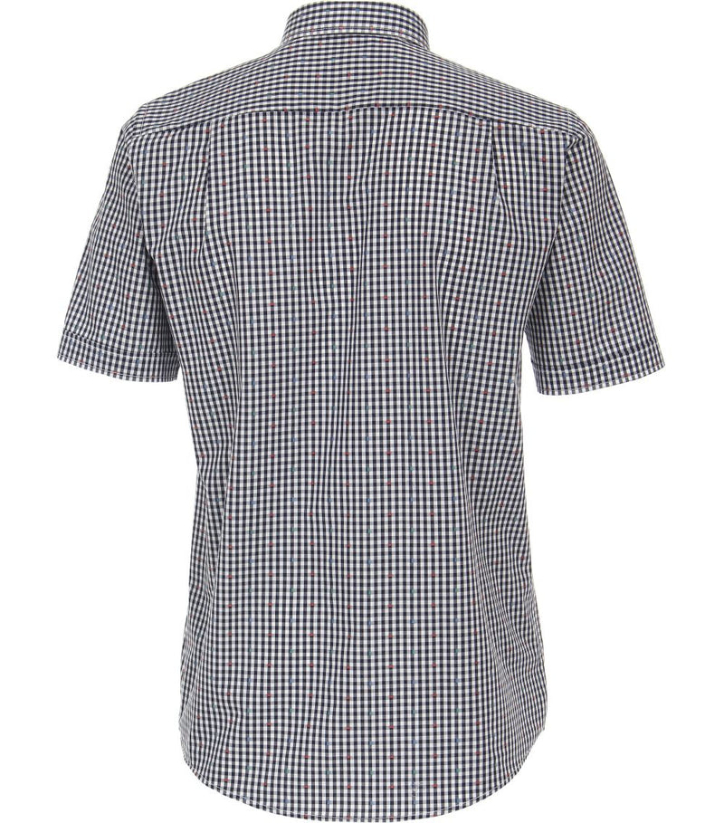 Comfort Fit Button Down Check Shirt - Blue
