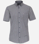 Comfort Fit Button Down Check Shirt - Blue