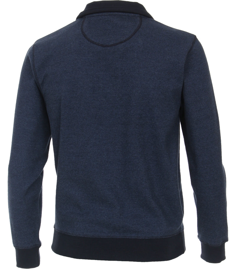 Contrast Collar 1/2 Zip Jumper - Navy