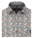 Print Leisure Long Sleeve Shirt - Turquoise
