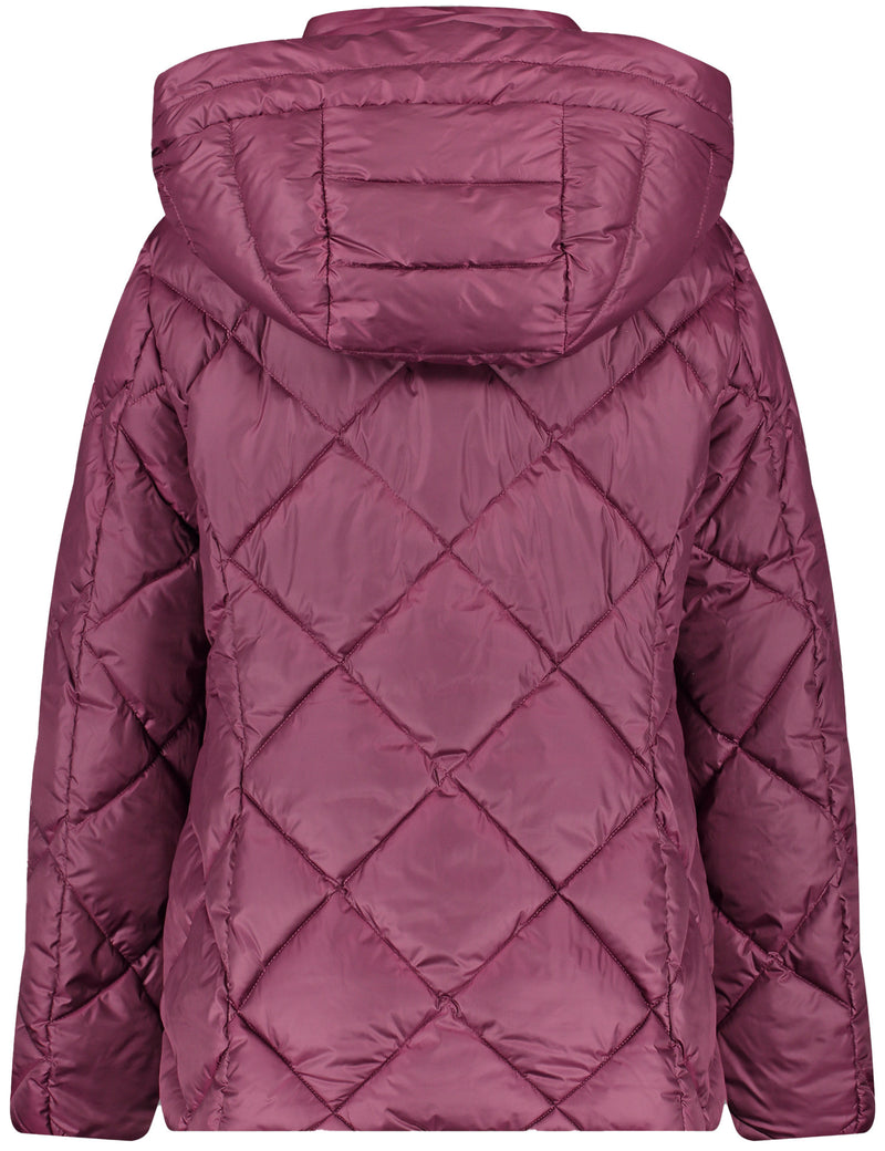 Nos Hooded Padded Jacket - Raspberry
