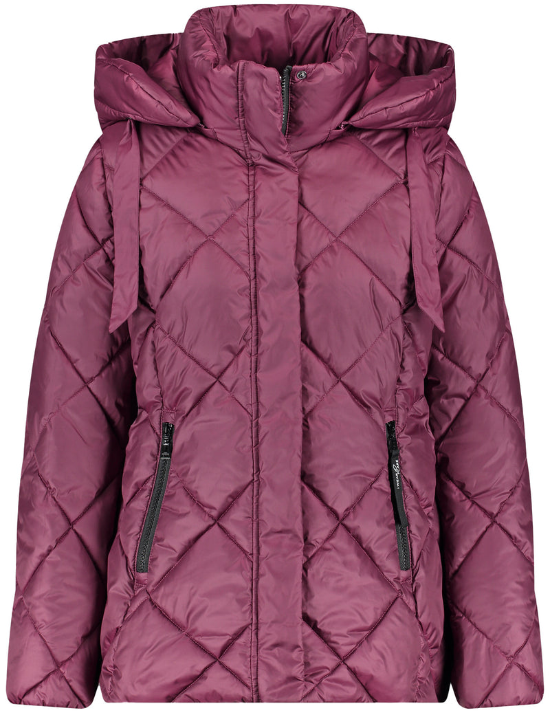 Nos Hooded Padded Jacket - Raspberry