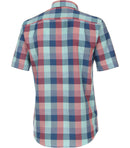 Casual Fit Button Down Check Shirt - Light Blue