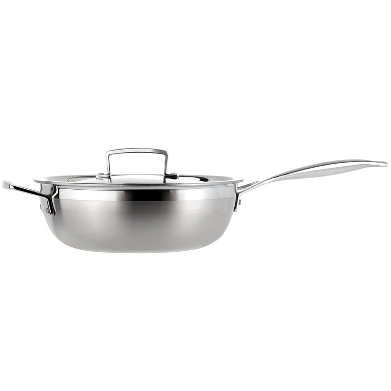 3-Ply 24cm Non-Stick Chefs Pan with Lid