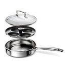 3-Ply Uncoated Saute Pan with Poaching Insert 20cm