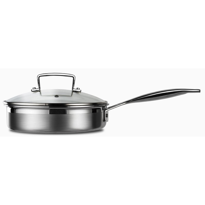 3-Ply Uncoated Saute Pan with Poaching Insert 20cm