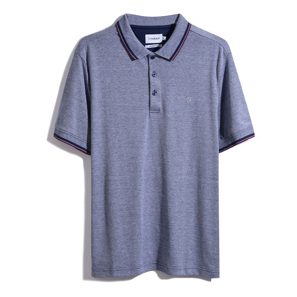 Larry Birdseye Tipped Polo - Midnight Blue