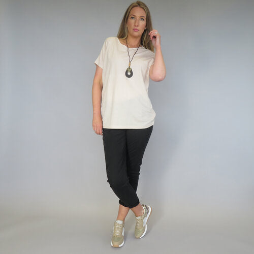 Short Sleeve T-shirt - Beige