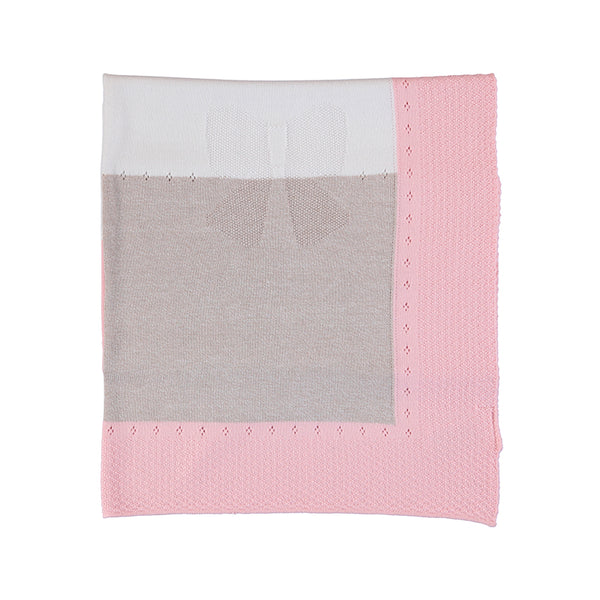 Knit Baby Blanket - Pink