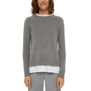 Jumper With Blouse Insert - Gunmetal