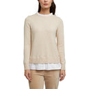 Jumper With Blouse Insert - Sand