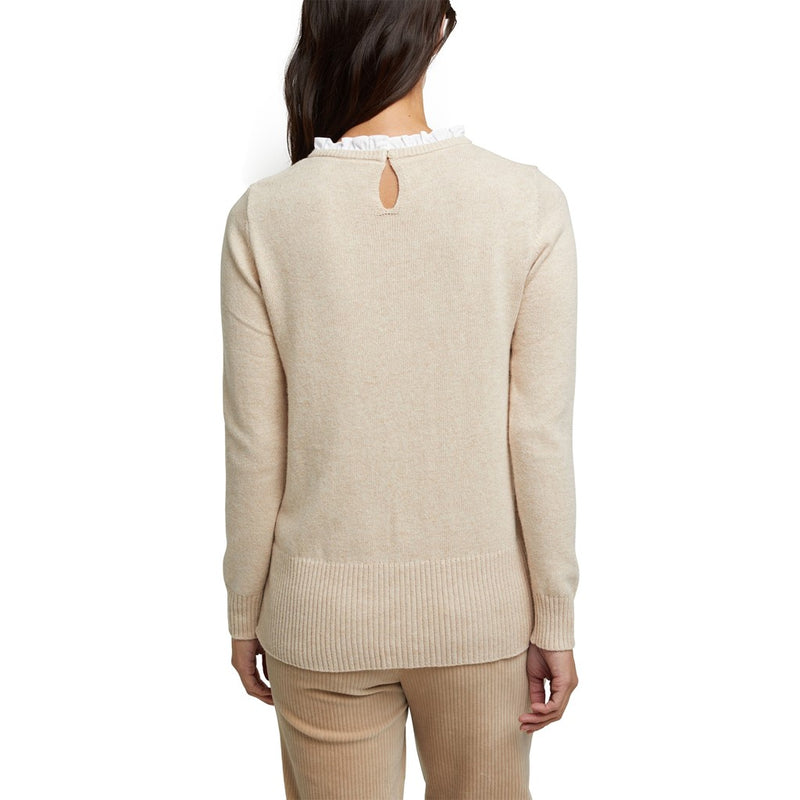Jumper With Blouse Insert - Sand