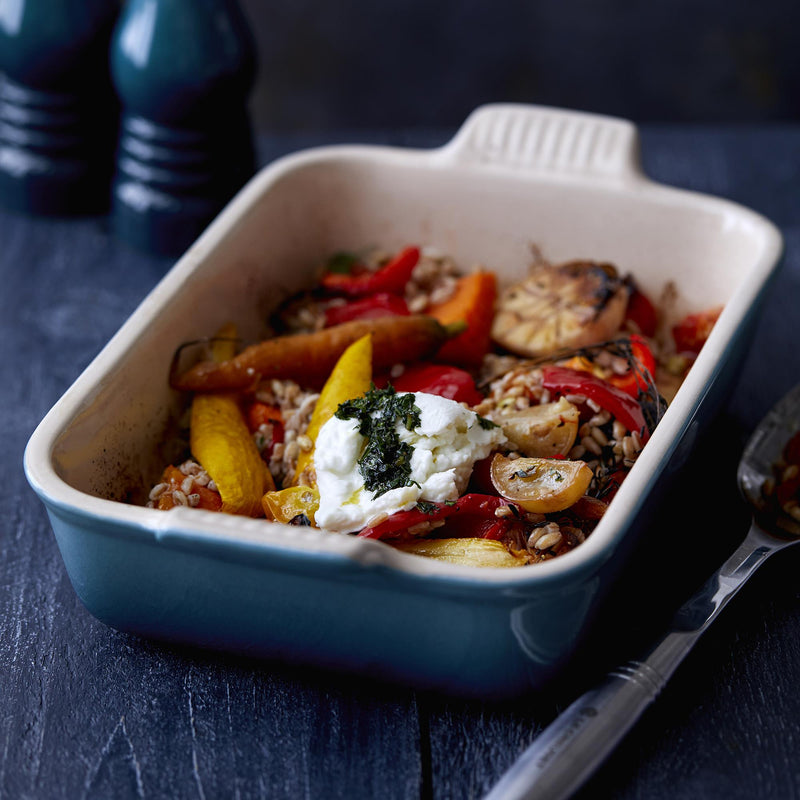 Stoneware Rectangular Dish 19cm - Deep Teal