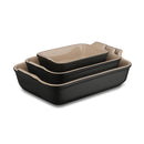 Stoneware Rectangular Dish 26cm - Satin Black