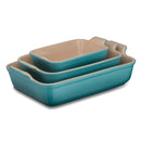 Stoneware Rectangular Dish 32cm - Teal