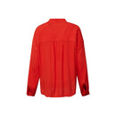 Puff Sleeve Blouse - Orange Red