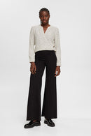 Crepe Print Blouse - White