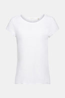 Slub Plain T-Shirt - White