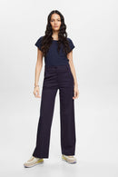 Slub Plain T-Shirt - Navy