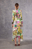 Buckle Wrap Dress - White